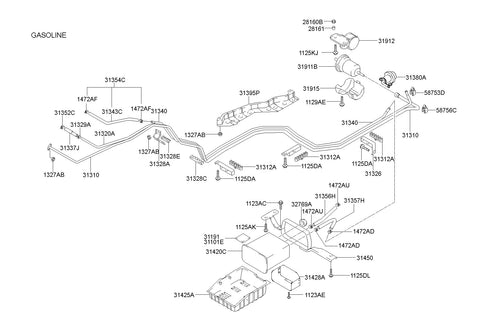 CANISTER ASSY <br>31420-3A200, <br>314203A200, <br>31420 3A200 <br>(Original, New)