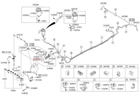 HOSE-FUEL RETURN 31462-27800 (Original, New)