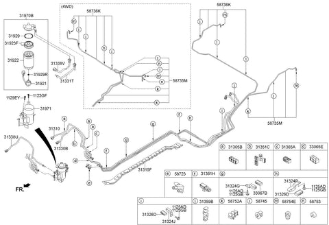 TUBE-CONNECTOR TO RR LH <br>58735-2W600, <br>587352W600, <br>58735 2W600 <br>(Original, New)