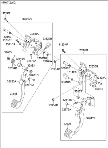 SWITCH ASSY-STOP LAMP(4P) <br>93810-6C300, <br>938106C300, <br>93810 6C300 <br>(Original, New)