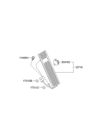 PEDAL ASSY-ELECTRONIC ACCEL <br>32710-5K003, <br>327105K003, <br>32710 5K003 <br>(Original, New)