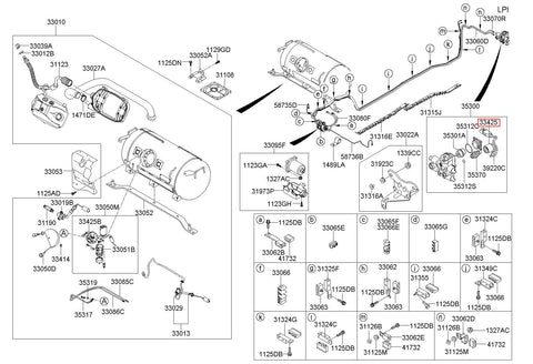 CUT SOLENOID VALVE ASSY 33425-37000 (Original, New)