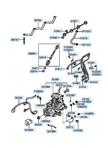 PIPE-INJECTION NO.1 <br>31411-2F000, <br>314112F000, <br>31411 2F000 <br>(Original, New)