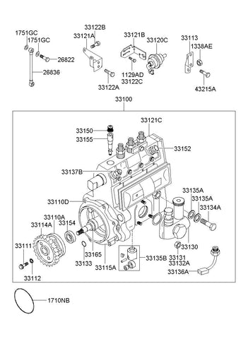 ACTUATOR-FUEL INJECTION PUMP <br>33120-41000, <br>3312041000, <br>33120 41000 <br>(Original, New)