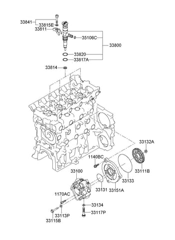 NOZZLE & HOLDER ASSY-INJECTION <br>33800-52000, <br>3380052000, <br>33800 52000 <br>(Original, New)