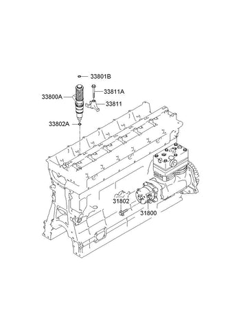 INJECTOR ASSY-FUEL <br>33800-84400, <br>3380084400, <br>33800 84400 <br>(Original, New)