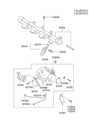 BODY ASSY-THROTTLE 35100-26600 3510026600 35100 26600