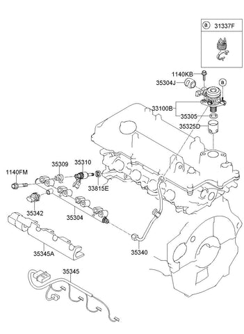 INJECTOR ASSY-FUEL <br>35310-2B120, <br>353102B120, <br>35310 2B120 <br>(Original, New)