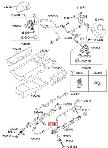 HIGH PRESSURE SENSOR 35342-2E500 (Original, New)