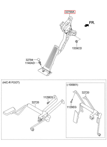 PEDAL ASSY-ACCELERATOR 32700-3R310 (Original, New)