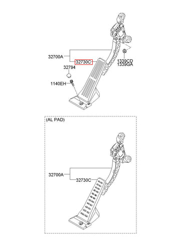 PAD ASSY-ACCELERATOR 32730-A5910 (Original, New)