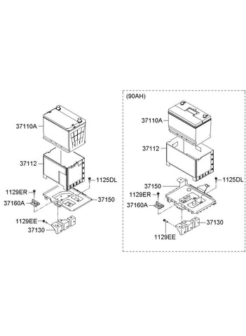 TRAY ASSY-BATTERY <br>37150-3L250, <br>371503L250, <br>37150 3L250 <br>(Original, New)