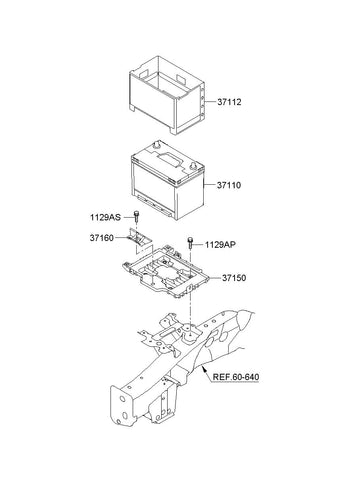 TRAY ASSY-BATTERY <br>37150-3J100, <br>371503J100, <br>37150 3J100 <br>(Original, New)