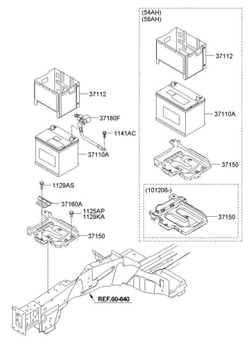 TRAY ASSY-BATTERY <br>37150-1M200, <br>371501M200, <br>37150 1M200 <br>(Original, New)