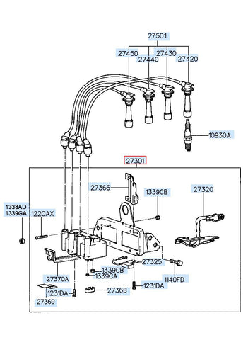 COIL ASSY-IGNITION 27301-23003 (Original, New)