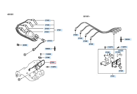 COIL ASSY-IGNITION 27301-3C100 (Original, New)