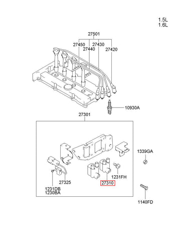 COIL-IGNITION 27310-26600 (Original, New)