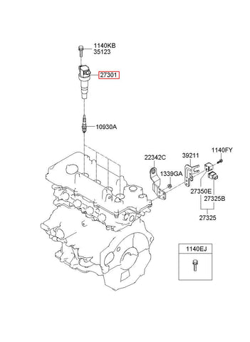 COIL ASSY-IGNITION 27301-2B120 (Original, New)