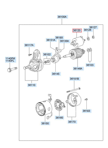 SWITCH ASSY-STARTER MAGNETIC 36120-32631 (Original, New)