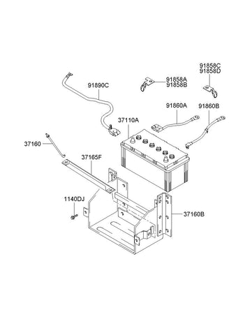 BOX-BATTERY 37160-4F500 371604F500 37160 4F500
