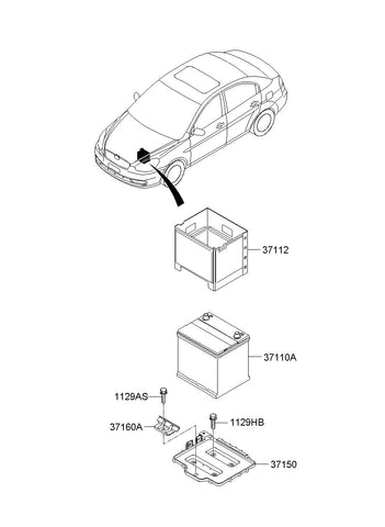 INSULATION PAD-BATTERY 37112-3R900 371123R900 37112 3R900