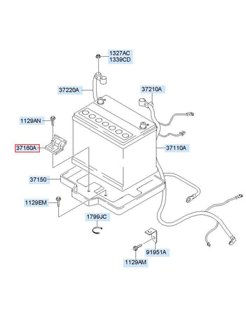 BRACKET-BATTERY MTG 37160-1M000 (Original, New)