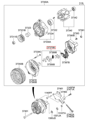 REGULATOR ASSY-GENERATOR 37370-22650 (Original, New)