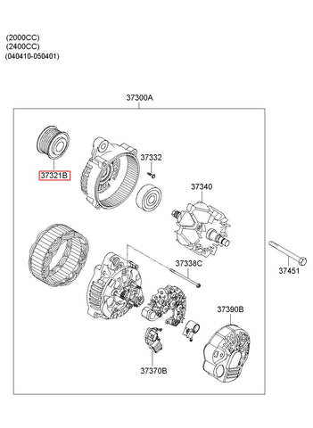 PULLEY-GENERATOR 37321-25201 (Original, New)