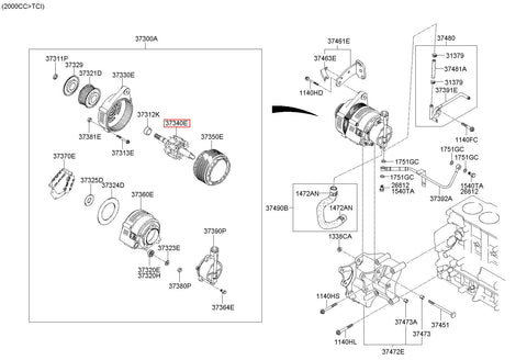 ROTOR ASSY-GENERATOR 37340-25010 (Original, New)