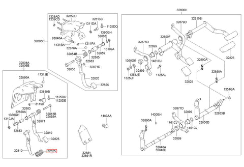 PAD-PEDAL 32825-24000 3282524000 32825 24000