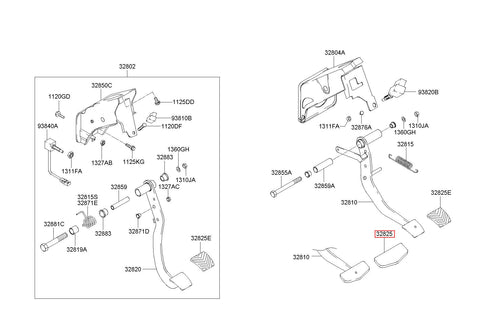 PAD-PEDAL 32825-17000 (Original, New)