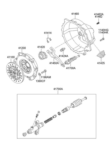 DISC ASSY-CLUTCH <br>41100-5K100, <br>411005K100, <br>41100 5K100 <br>(Original, New)