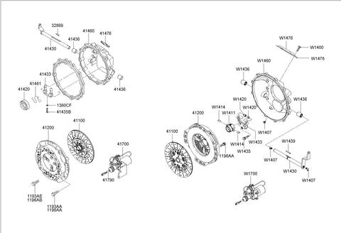 COVER ASSY-CLUTCH <br>41200-55100, <br>4120055100, <br>41200 55100 <br>(Original, New)