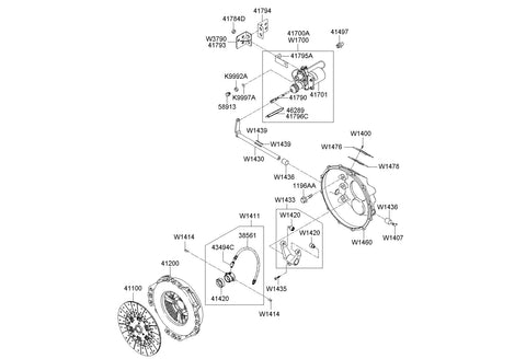 BOOSTER ASSY-CLUTCH <br>41700-55400, <br>4170055400, <br>41700 55400 <br>(Original, New)