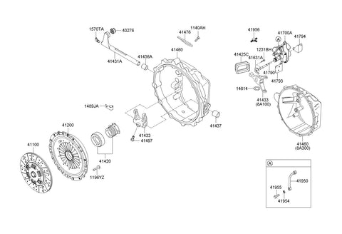 DISC ASSY-CLUTCH <br>41100-8A205, <br>411008A205, <br>41100 8A205 <br>(Original, New)