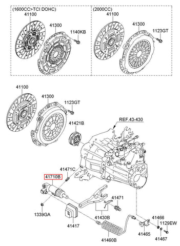 CYLINDER ASSY-CLUTCH RELEASE 41710-23010 (Original, New)