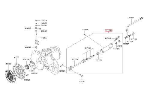 CYLINDER ASSY-CLUTCH RELEASE 41710-23310 (Original, New)