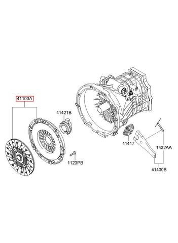 DISC & CLUTCH COVER ASSY 41200-49950 (Original, New)