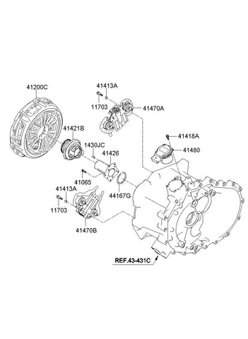 ACTUATOR CLUTCH-MOTOR <br>41480-2A003, <br>414802A003, <br>41480 2A003 <br>(Original, New)