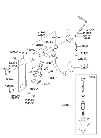 CYLINDER ASSY-CLUTCH MASTER <br>41600-7S100, <br>416007S100, <br>41600 7S100 <br>(Original, New)