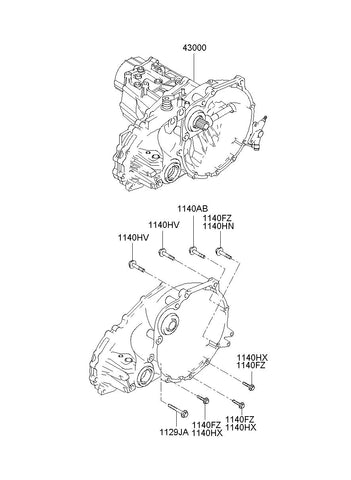 TRANSMISSION ASSY-MANUAL <br>43000-22821, <br>4300022821, <br>43000 22821 <br>(Original, New)