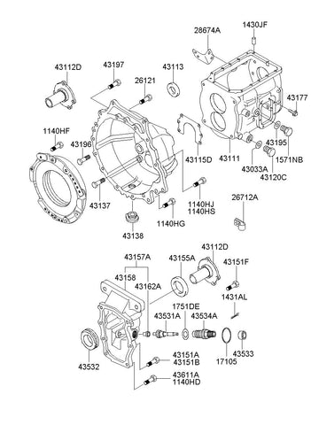 GEAR-SPEEDOMETER DRIVE <br>43531-5H300, <br>435315H300, <br>43531 5H300 <br>(Original, New)