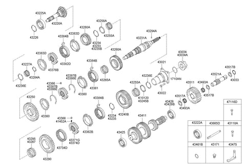 SYNCHRONIZER ASSY-2ND & 3RD <br>QD433-60T00240, <br>QD43360T00240, <br>QD433 60T00240 <br>(Original, New)