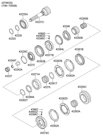 RING-SYNCHRONIZER(5TH6TH) <br>QD433-83T02030, <br>QD43383T02030, <br>QD433 83T02030 <br>(Original, New)