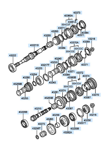 BEARING-MTM INPUT SHAFT REAR 43223-34040 4322334040 43223 34040