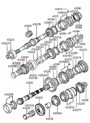 BEARING-NEEDLE ROLLER 43265-34060 (Original, New)