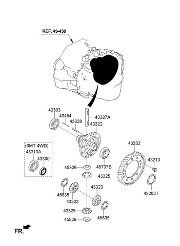 PINION-DIFFERENTIAL <br>43325-21001, <br>4332521001, <br>43325 21001 <br>(Original, New)
