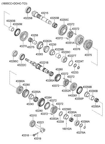 GEAR ASSY-6TH SPEED <br>43290-32425, <br>4329032425, <br>43290 32425 <br>(Original, New)