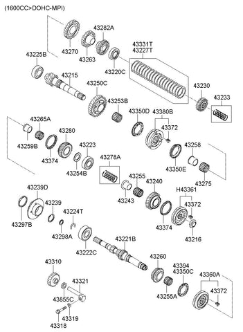 GEAR-5TH SPEED OUTPUT <br>43230-26030, <br>4323026030, <br>43230 26030 <br>(Original, New)