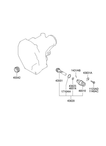 SLEEVE ASSY-SPEEDOMETER <br>43621-4B100, <br>436214B100, <br>43621 4B100 <br>(Original, New)